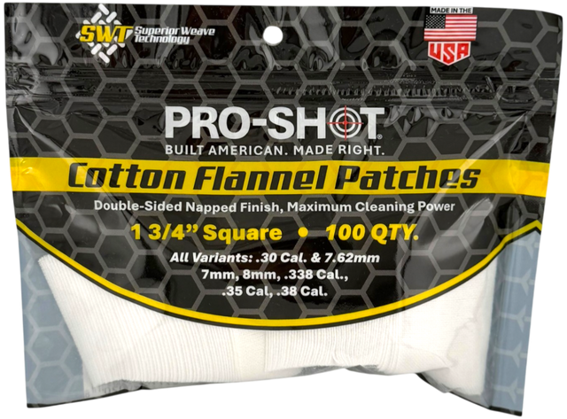 Pro-Shot® 100% Cotton Flannel Cleaning Patches